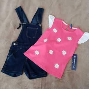 3T Girls Weekend Est. 1976 Overall and Shirt Set